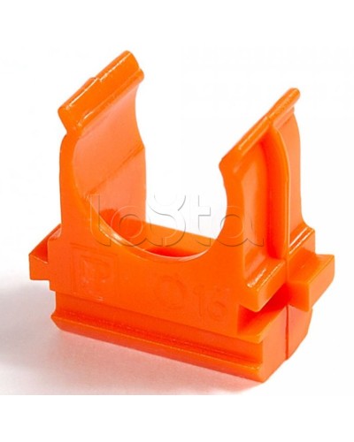Крепёж-клипса для труб АБС-пластик оранжевая д32 в малой упаковке (10шт/500шт уп/кор) Промрукав (PR13.0115) в Волгограде Держатели, клипсы, скобы Pintop.ru