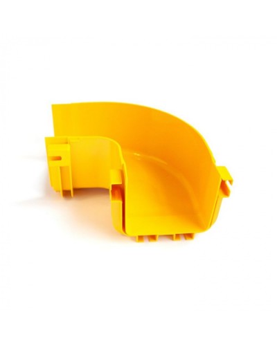 Горизонтальный поворот 90° оптического лотка 240 мм, монтаж без соединителей, желтый LANMASTER (LAN-OT240-HC90/NC) в Волгограде Коммутационные изделия Pintop.ru