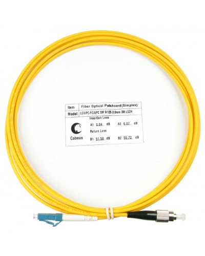 Шнур оптический simplex LC-FC 9/125 SM 3 м LSZH Cabeus FOP(s)-9-LC-FC-3M в Волгограде Патч-корды оптические Pintop.ru