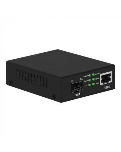 Медиаконвертер Gigabit Ethernet, SFP 1000Мбит/c, RJ45 10/100/1000Мбит/c, поддержка LFP NST NS-MC-1G1GX в Волгограде Медиаконвертеры Pintop.ru