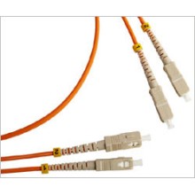 Патч-корд оптический LSZH, дуплексный, SC/PC-SC/PC, MM 50/125, 1м LANMASTER LAN-2SC-2SC/OM2-1.0