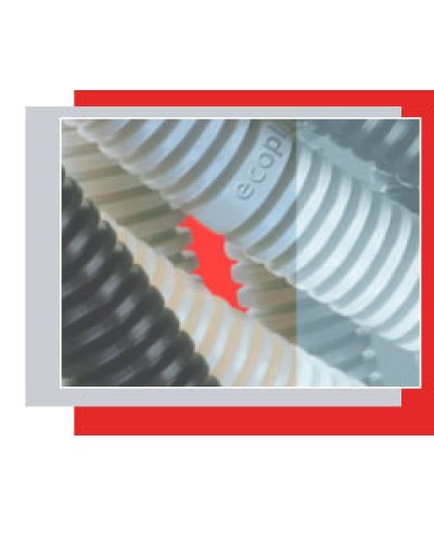 Труба гофрированная ПВХ легкая, с зондом диам. 16 мм (1шт=100м) Экопласт 10116-100 в Волгограде Труба гофрированная Pintop.ru