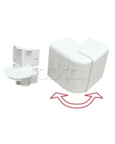 Угол внешний изменяемый 100х40 с задней стенкой и разделителем для кабель-канала серии ARC-LAN, огнестойкость E15-E110 Экопласт 576214-E110 в Волгограде Аксессуары для кабель-канала Pintop.ru