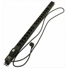 Блок розеток Hyperline SHE-15SH-3IEC-B-2.5EU