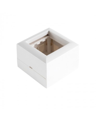 SM45 Коробка для открытой проводки для механизмов 45х45мм. цвет белый (1шт) 1кор.=180шт. Экопласт в Волгограде Распределительные коробки Pintop.ru