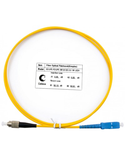 Шнур оптический simplex SC-FC 9/125 SM 1 м LSZH в Волгограде Патч-корды оптические Pintop.ru