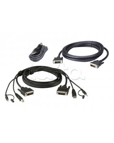 Комплект кабелей USB, DVI-D Dual Link, Dual Display для защищенного KVM-переключателя (1.8м) ATEN 2L-7D02UDX3 в Волгограде Видеоусилители, Модуляторы, Делители Pintop.ru