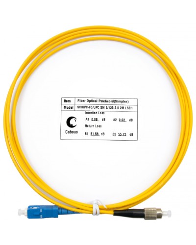 Шнур оптический simplex SC-FC 9/125 SM 2 м LSZH в Волгограде Патч-корды оптические Pintop.ru