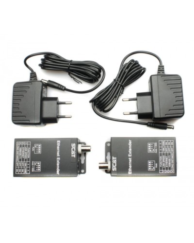 Комплект удлинителей Ethernet по коаксиальному кабелю до 1000м SC&T IP09CK в Волгограде Видеоусилители, Модуляторы, Делители Pintop.ru