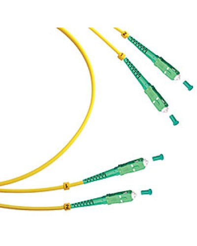 Шнур оптический SM 9/125 duplex SC/APC-SC/APC (1 м) Cabeus FOP(D)-9-SC/APC-SC/APC-1M в Волгограде Патч-корды оптические Pintop.ru