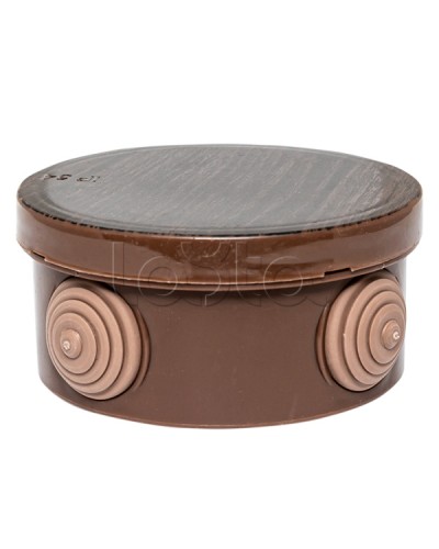 Коробка распред. КМР-040-039 с крышкой (85х40) 4 мембранных ввода тёмное дерево IP54 EKF (plc-kmr-040-039-t) в Волгограде Распределительные коробки Pintop.ru