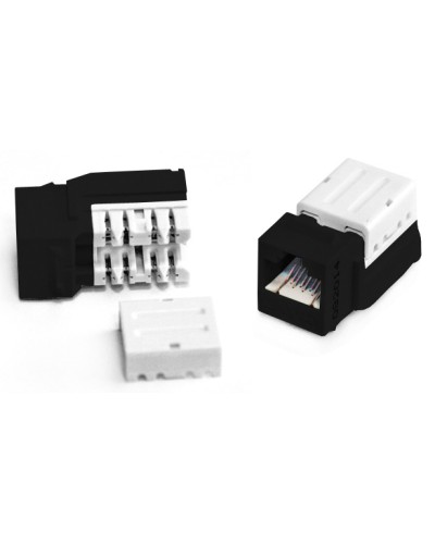 Вставка Keystone Jack RJ-45(8P8C) Hyperline KJNE-8P8C-C6-90-BK в Волгограде Модули Keystone Pintop.ru