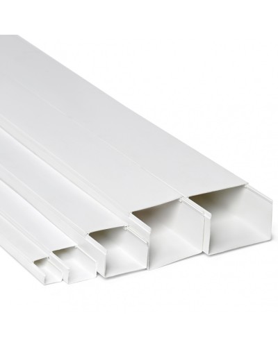 Кабель-канал 80x60x2000, двойной замок, белый (ПожТехКабель) в Волгограде Кабель-канал Pintop.ru