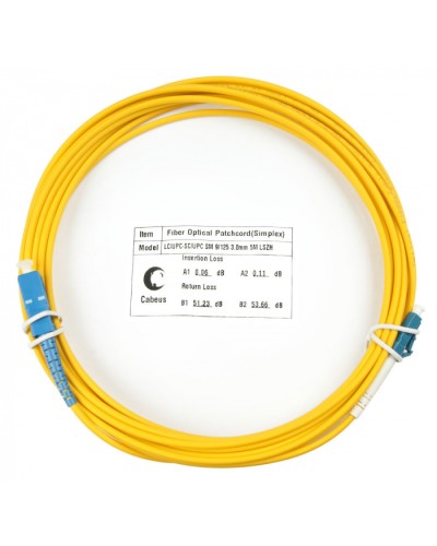 Шнур оптический simplex LC-SC 9/125 sm 20м LSZH Cabeus FOP(s)-9-LC-SC-20m в Волгограде Патч-корды оптические Pintop.ru