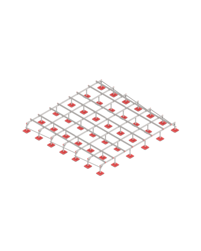 Опорная конструкция для установки оборудования TECHNORAPTOR FOOT 6000х6000 КМ-профиль (KM-TR-F-SSEI-6000-6000) в Волгограде Системы видеонаблюдения Pintop.ru