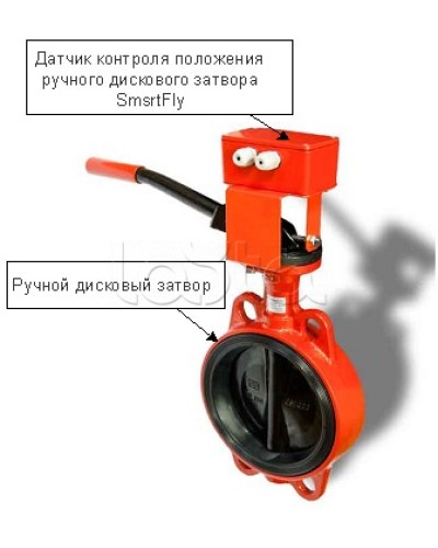Датчик положения ручного дискового затвора Плазма-Т SmartFly в Волгограде Устройства контроля положения дисковых затворов Pintop.ru