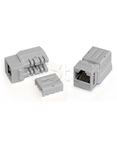 Вставка Keystone Jack RJ-45(8P8C), категория 6A, 110 IDC синяя Hyperline (KJNE-8P8C-C6A-90-BL) в Волгограде Модули Keystone Pintop.ru