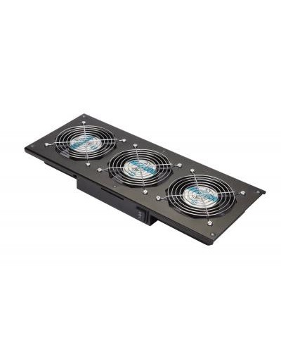 Eurolan Модуль вентиляторный потолочный, 3 вентилятора, термореле, 3 положения, черный (60A-90-11-30BL) в Волгограде Вентиляторные модули Pintop.ru