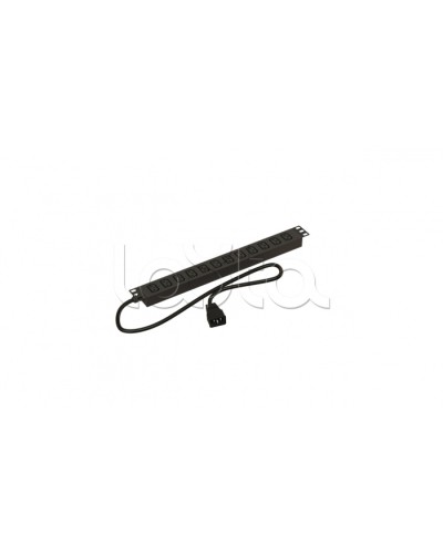 Блок розеток горизонтальный черн Hyperline (SHE19-12IEC-2.5AIEC) в Волгограде Блоки розеток Pintop.ru