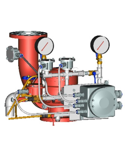 Узел управления с комбинированным приводом взрывозащищенный Спецавтоматика УУ-Д150/1,2(Р,Э24, ГО,07)-ВФ.УЗ.1 в Волгограде Устройства пуска водяного пожаротушения Pintop.ru