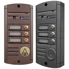 Видеопанель вызывная накладная на 3 абонента Activision AVP453 (PAL, медь)