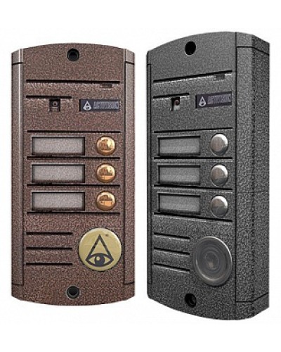 Видеопанель вызывная накладная на 3 абонента Activision AVP453 (PAL, медь) в Волгограде Вызывные видеопанели малоабонентные Pintop.ru