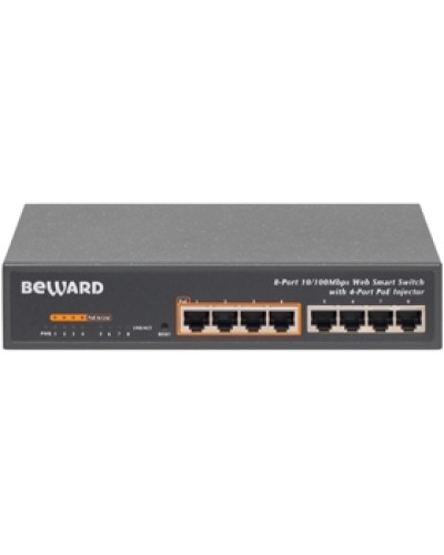 Коммутатор PoE 8-портовый Beward STW-8P4 в Волгограде Коммутаторы Pintop.ru