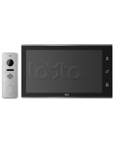 Комплектвидеодомофона CTV-DP4105AHD (черный) в Волгограде Комплекты домофонов Pintop.ru