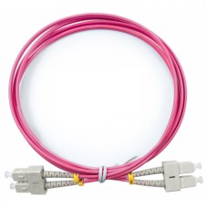 Шнур оптический duplex SC-SC 50/125 mm OM4 1м LSZH Cabeus FOP-50-OM4-SC-SC-1m