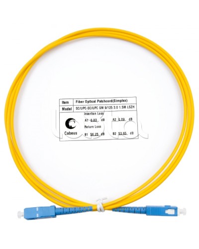 Шнур оптический simplex SC-SC 9/125 SM 1,5 м LSZH Cabeus FOP(s)-9-SC-SC-1,5M в Волгограде Патч-корды оптические Pintop.ru
