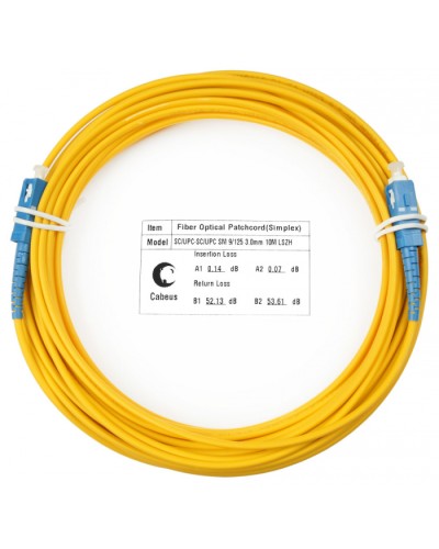 Шнур оптический simplex SC-SC 9/125 sm 25м LSZH Cabeus FOP(s)-9-SC-SC-25m в Волгограде Патч-корды оптические Pintop.ru