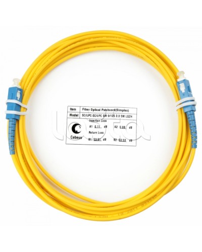 Шнур оптический simplex SC-SC 9/125 SM 5 м LSZH Cabeus FOP(s)-9-SC-SC-5M в Волгограде Патч-корды оптические Pintop.ru