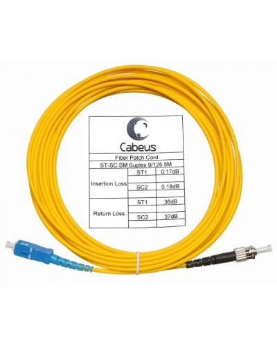 Шнур оптический simplex SC-ST 9/125 sm 20м LSZH Cabeus FOP(s)-9-SC-ST-20m в Волгограде Патч-корды оптические Pintop.ru