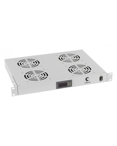 Панель вентиляционная с 4 вентиляторами с цифровым термодатчиком Cabeus JG03t в Волгограде Вентиляторные модули Pintop.ru