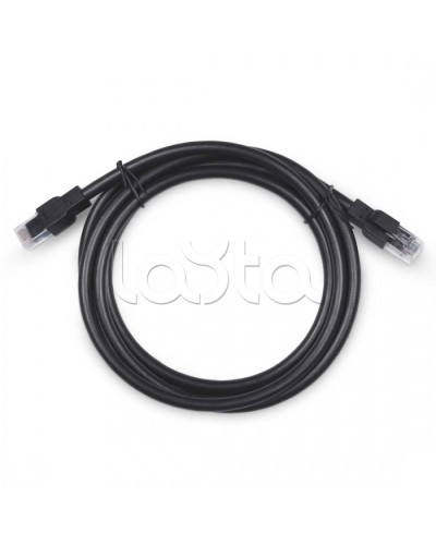 Патч-корд U/UTP, категория 6a, 2xRJ45/8p8c, неэкран. армир. гофр. стальной лентой, черный, РЕ, внешний, 2м Cabeus PC-ARM-UTP-RJ45-Cat.6a-2m-PE в Волгограде Патчкорды (медные) Pintop.ru