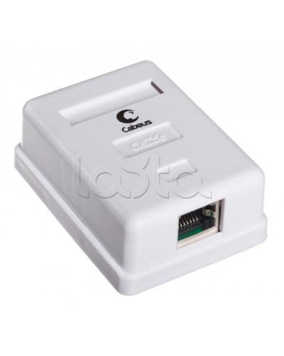 Розетка компьютерная RJ-45(8P8C), категория 5e, экранированная, одинарная, внешняя, Dual IDC(110&Krone type) Cabeus WS-8P8C-Cat.5e-SH-1 в Волгограде Розетки компьютерные и телефонные Pintop.ru