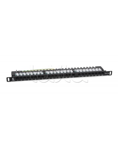 Патч-панель 19 (0,5U) 24 порта RJ-45 кат.5е Cabeus (PLHD-24-Cat.5e-Dual-90-0,5U) в Волгограде Патч панель Pintop.ru