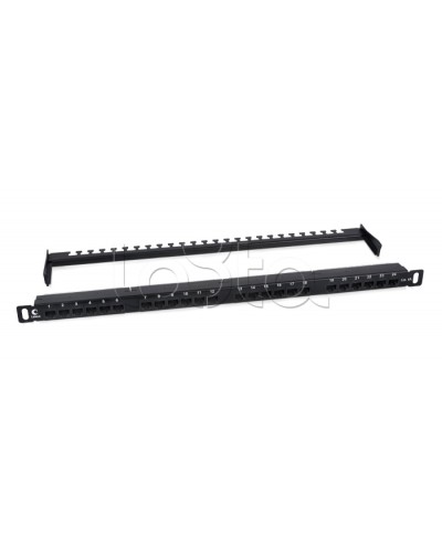 Патч-панель 19 (0,5U) 24 порта RJ-45 кат.6а Cabeus (PLHD-24-Cat.6a-Dual-180-0,5U) в Волгограде Патч панель Pintop.ru