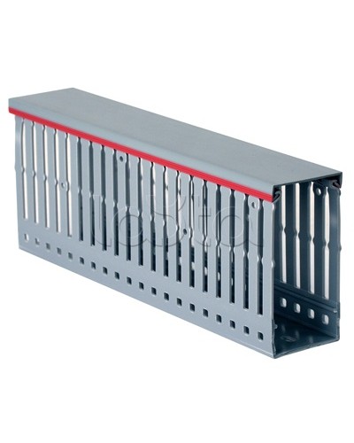 Короб перфорированный, серый RL12 80x80 DKC 00152RL в Волгограде Кабельные лотки Pintop.ru