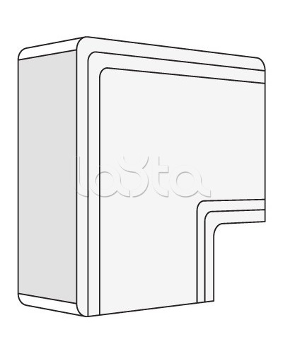 Угол плоский NPAN 100х60 мм DKC 01745 в Волгограде Аксессуары для кабель-канала Pintop.ru