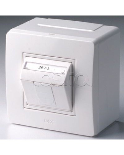 Коробка в сборе с 1 розеткой RJ45, кат.5е телефон / компьютер, коричневая розница DKC 10665B в Волгограде Распределительные коробки Pintop.ru