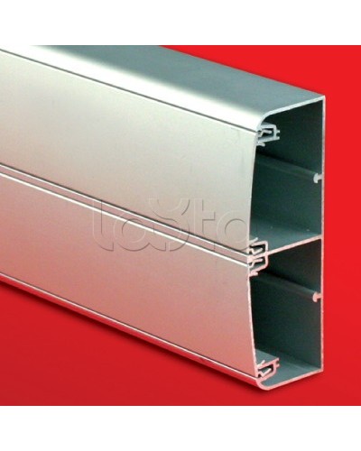 Кабель-канал алюминевый 140х50 (с 2 крышками), цвет серый металлик DKC (01499) в Волгограде Кабель-канал Pintop.ru