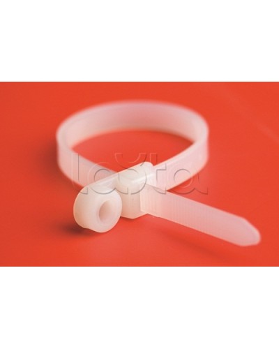 Хомут P6.6 с основанием, белый, 4,8x200 DKC 252205-M в Волгограде Стяжки-хомуты Pintop.ru