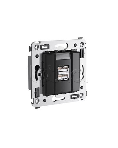 Устройство зарядное Avanti, Черный квадрат DKC 4402543 в Волгограде Блоки розеток Pintop.ru