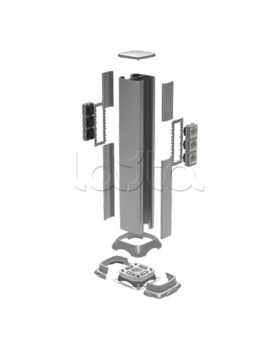 Колонна алюминевая 0,71 м, цвет светло-серебристый металлик DKC 09591 в Волгограде Аксессуары для стоек и шкафов Pintop.ru