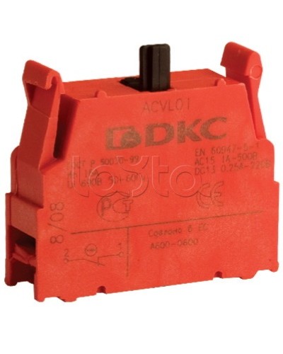 Блок контактный с клеммными зажимами (нормально-разомкнутый) DKC ACVL02 в Волгограде Клеммные колодки Pintop.ru