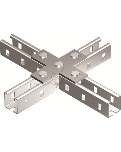 Пластина соединительная Х-обр., горячеоцинкованная DKC BMD1041HDZ в Волгограде Аксессуары для лотков Pintop.ru