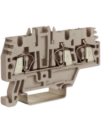 Зажим 2,5 кв.мм серый 1 ввод/2 вывода DKC ZHM510GR в Волгограде Держатели, клипсы, скобы Pintop.ru