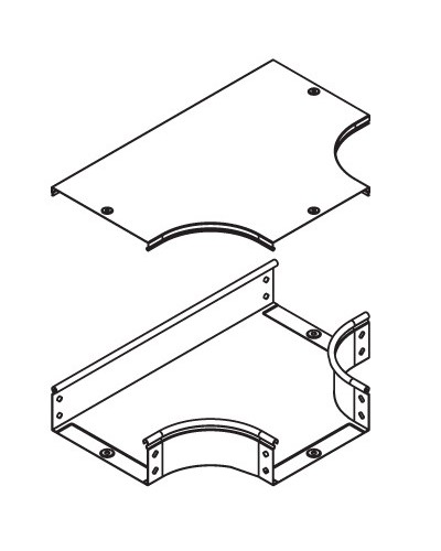 Крышка DPT на ответвитель Т-образный горизонтальный осн. 300 DKC 38045 в Волгограде Аксессуары для лотков Pintop.ru