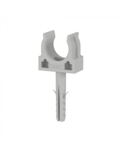 Держатель с защёлкой и дюбелем, в комплекте с винтом розница D16 (100 шт/уп) DKC (51316R) в Волгограде Держатели, клипсы, скобы Pintop.ru